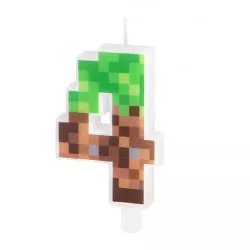 Sviečka Minecraft 7 cm číslo 4