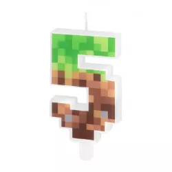 Sviečka Minecraft 7 cm číslo 5