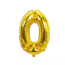 Fóliový balónik číslo nula zlatý 102 cm