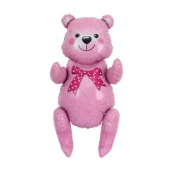 Fóliový balónik ružový medvídek 81,5 cm