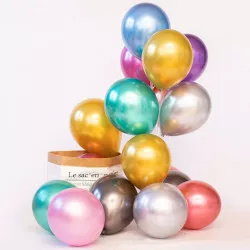Latexné balóniky kovové 50ks 30cm