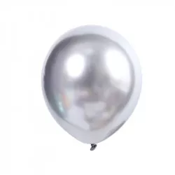 Látkové balónky metalicky strieborné 50ks 30cm