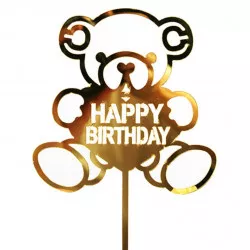 Zápich do torty medvedík 10ks - 9,5x8 cm