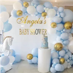 Balónová girlanda modro-biela 128 ks