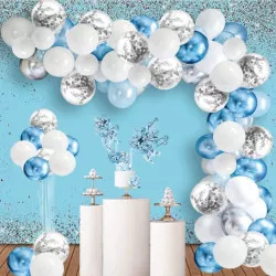 Balónová girlanda bielo modrá