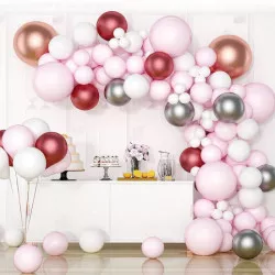 Balónová girlanda svetloružová 94 ks