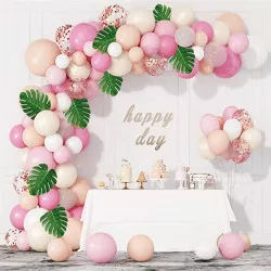 Balónová girlanda svetloružová 132 ks