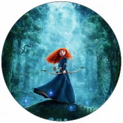Jedlý papier Princezná rebéli merida s lukom 19,5 cm