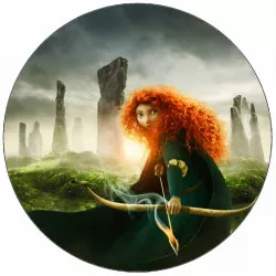 Jedlý papier Princezná rebelka Merida strieľajúca lukom 19,5 cm