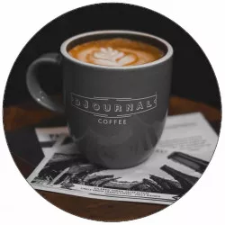 Jedlý papier hrnček s kávou 19,5 cm