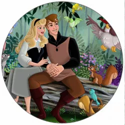 Jedlý papier Popelka a princ 19,5 cm