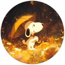 Jedlý papier Snoopy so slníkom 19,5 cm