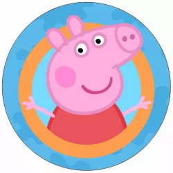 Jedlý papier prasiatko Pepa v kruhu 19,5 cm