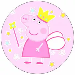 Jedlý papier prasiatko Pepa víla 19,5 cm