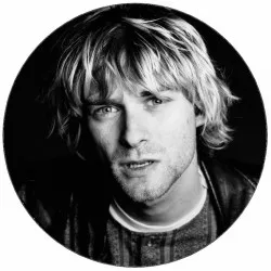 Jedlý papir Kurt Cobain čiernobiele foto 19,5 cm