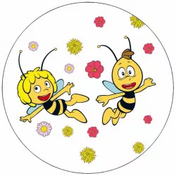 Jedlý papier Včielka Mája a Vilík medzi kvetmi 19,5 cm