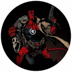 Jedlý papier Hellboy ilustrácie na čiernom pozadí 19,5 cm