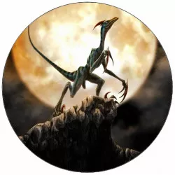 Jedlý papier dinosaurus a mesiac 19,5 cm