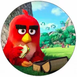 Jedlý papier Angry Birds Red na piknik 19,5 cm
