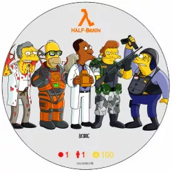 Jedlý papier Simpsonovci ako Half-Life postavy 19,5 cm