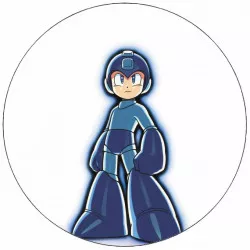 Jedlý papir Mega Man na bielom pozadí 19,5 cm
