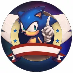 Jedložiteľný papier Ježko Sonic s vlajkou 19,5 cm