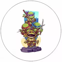 Jedlý papier žaby Ninja na bielom pozadí 19,5 cm