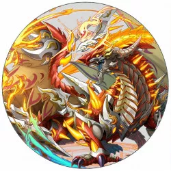 Jedlý papier Bakugan drak 19,5 cm