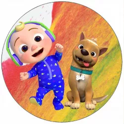 Jedlý papier Cocomelon a pes Bingo 19,5 cm