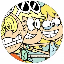 Jedlý papier The Loud House Lincoln a sestry pri fotení 19,5 cm