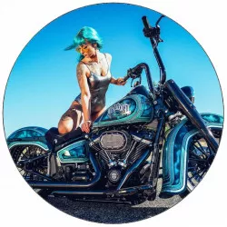 Jedlý papír dievča na Harley Davidson 19,5 cm