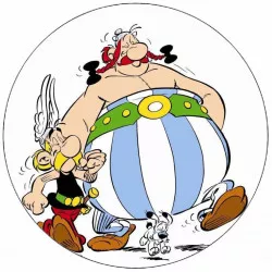 Jedlý papier Asterix, Obelix a Ideﬁx 19,5 cm