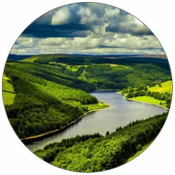 Jedlý papier rieky a zelené kopce 19,5 cm