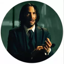 Jedlý papier John Wick so zbraňou dlhú 19,5 cm