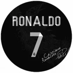 Jedlý papier Cristiano Ronaldo podpis 19,5 cm