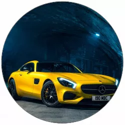 Jedlý papier Mercedes-Benz – Coupé žltý 19,5 cm