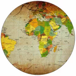 Jedlý papier mapa sveta 19,5 cm