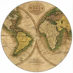 Jedlý papier mapa sveta vintage 19,5 cm