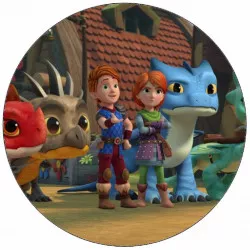 Jedlý papier Dráčie záchranári 19,5 cm