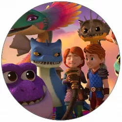 Jedlý papier Drako záchranári Dak a Leyla s drakmi 19,5 cm