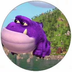 Jedlý papier Drakní záchranári Burple 19,5 cm