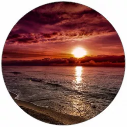 Jedlý papier západ slnka na pláži 19,5 cm