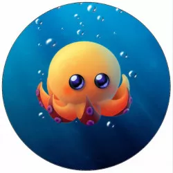 Jedlý papier roztomilá chobotnica 19,5 cm