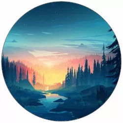 Jedlý papier krajina v noci 19,5 cm