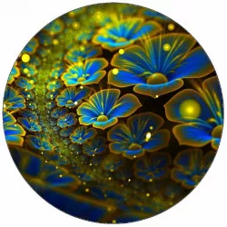 Jedložiteľný papier abstraktne modré kvety 19,5 cm