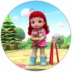 Jedlý papier Rainbow Ruby ako kuchárka 19,5 cm