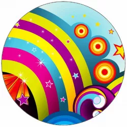 Jedlý papier dúha 19,5 cm
