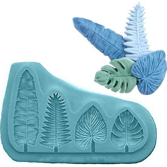 Silikónová forma - listy 9x5,5cm