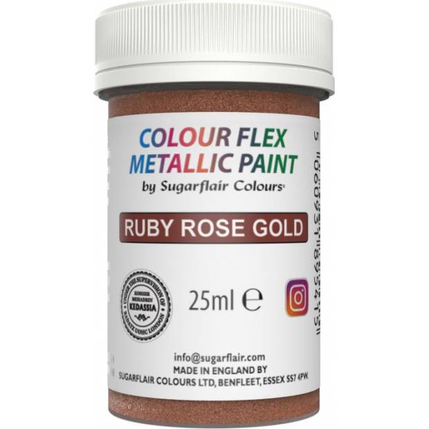 Metalická gélová farba Ruby Rose 25ml
