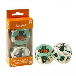 Košíčky na muffiny čarodejnice a tekvice 36 ks